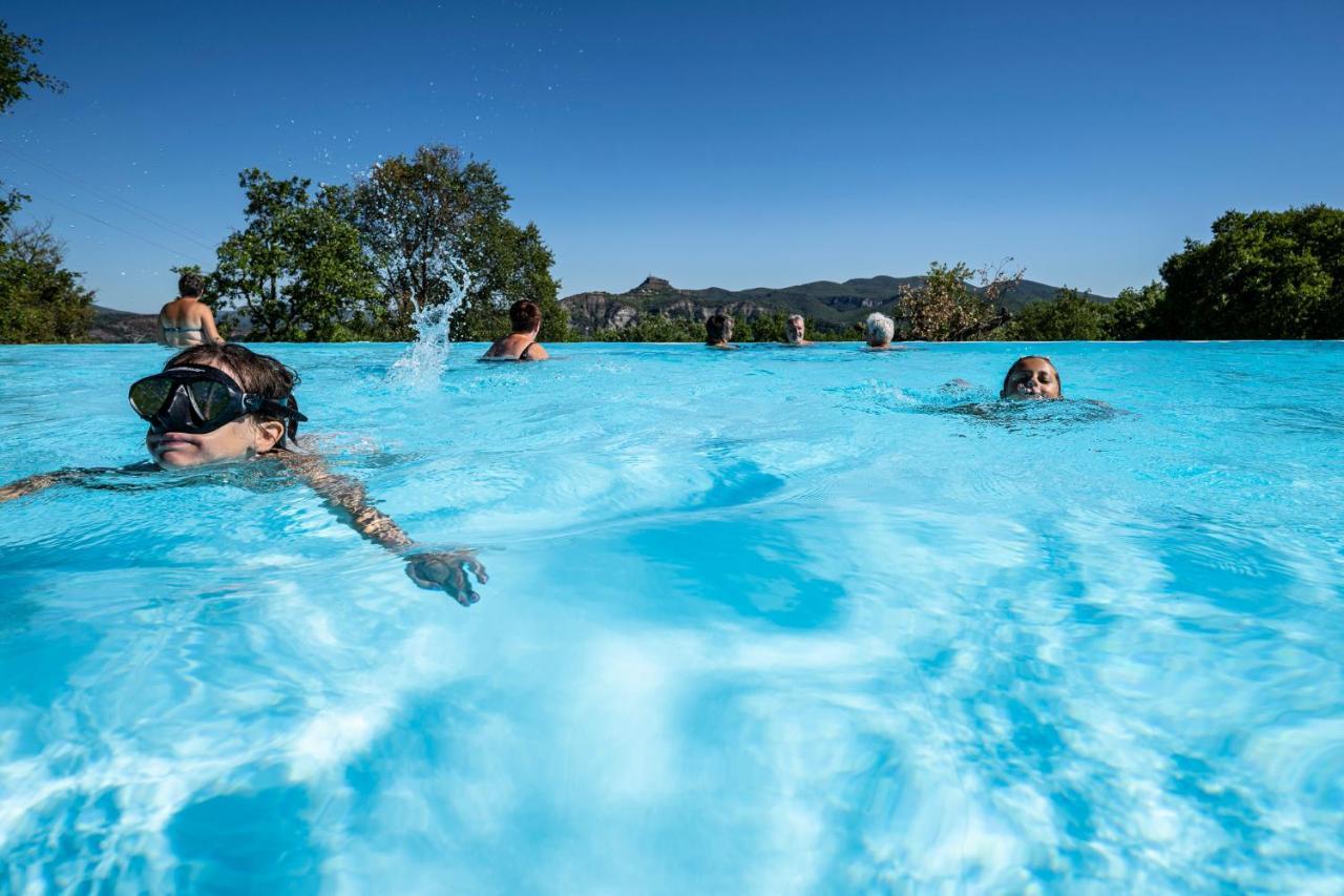 Charmant camping Familiale 3 Etoiles vue 360 plage piscine à débordement empl XXL Labeaume Esterno foto